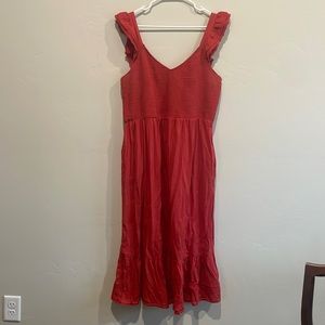 Old navy midi dress sz xl muted red color